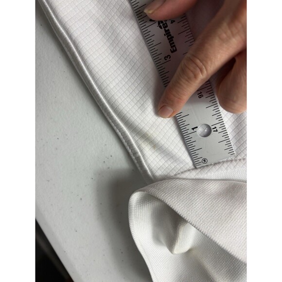 Izod Golf Collection Xtreme Function Checked Pattern Polo Shirt White Mens XL - Picture 7 of 15